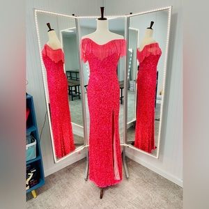 Brand new with Tags Aleta Prom Dress Size 8, hot pink prom dress, pink prom gown